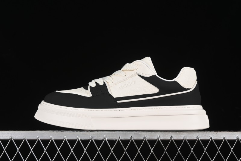ECCO 2024 New Fashion Simple Versatile Genuine Leather White Sneakers - 61881301001