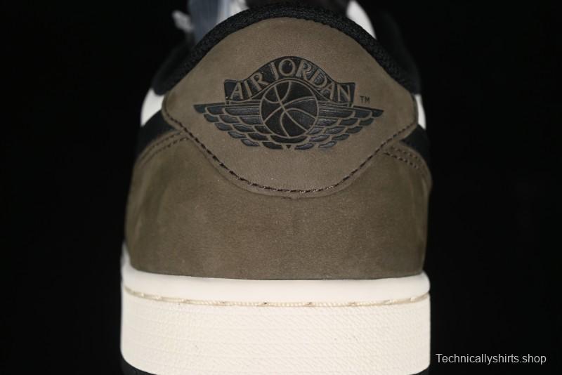 Nike Air Jordan 1 Low AJ1 Retro Basketball Shoes with Mocha Suede Accents - CZ0790-102