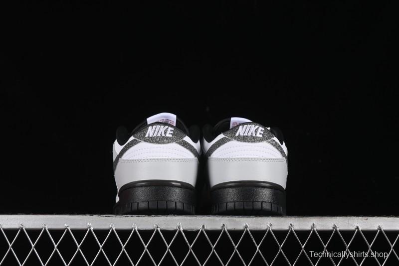 Nike Dunk Low "Glitter Swoosh" Light Silver SB Low-Top Casual Skate Shoes - HQ3462-191