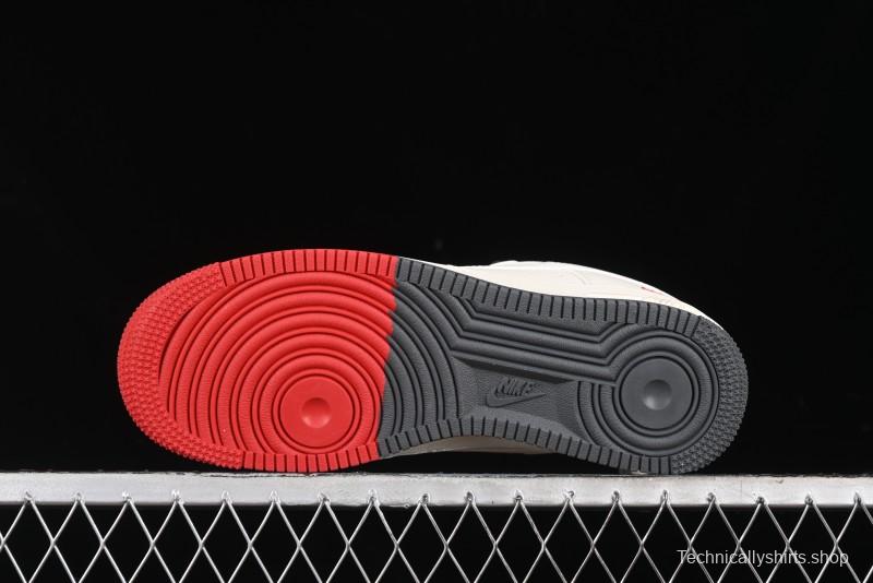 Nike Air Force 1 '07 Low Supreme Collaboration - Beige Red Blue Colorblock Casual Sneakers - XZ6188-228