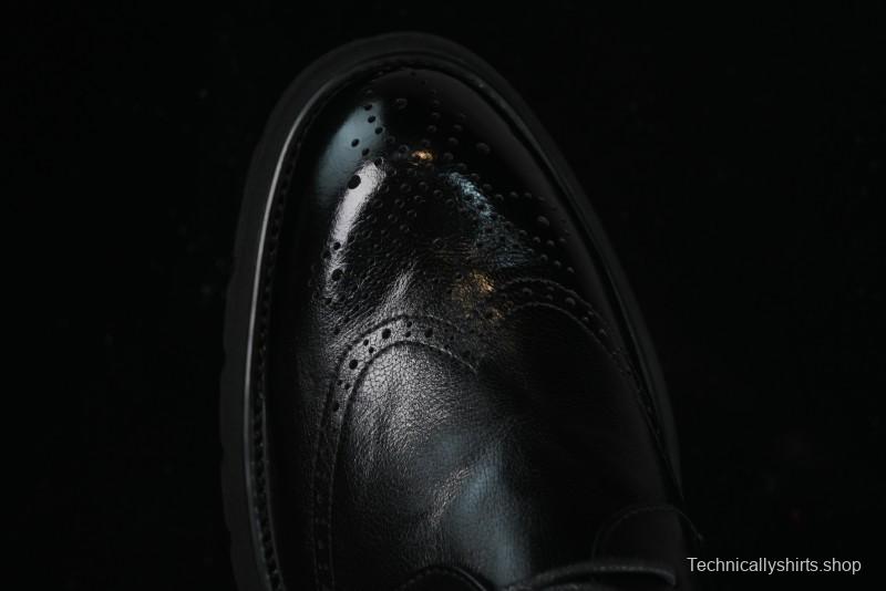 Ecco Block Brogue Business Derby Round Toe Genuine Leather Dress Shoes - 63667201001