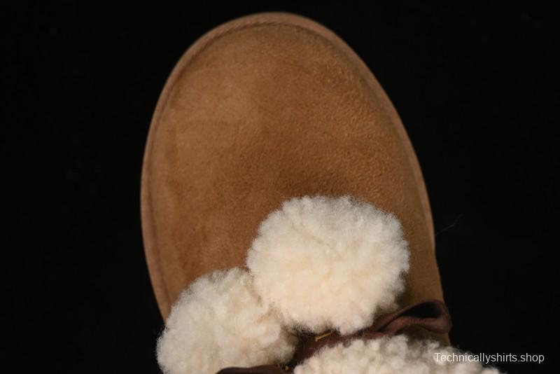 UGG Classic Mini II Shearling Lined Mini Boots with Pom Pom Detail - 1116109