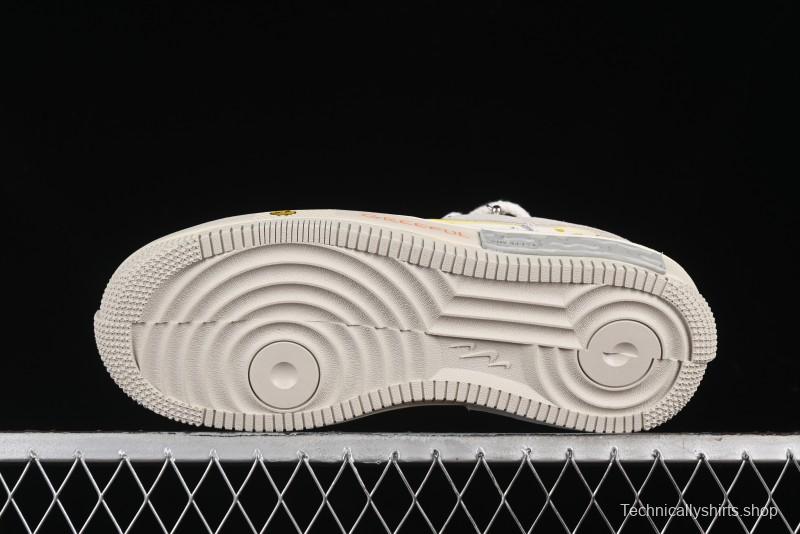 Nike Air Force 1 Fontanka Custom Graffiti Low-Top Casual Sneakers with Deconstructed Dual Laces - DV6984-001