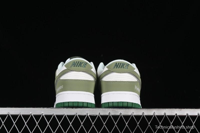 Nike SB Dunk Low Saint Laurent Series - White Green Swoosh Anniversary High-End Custom Low-Top Casual Sneakers - GF2409-170