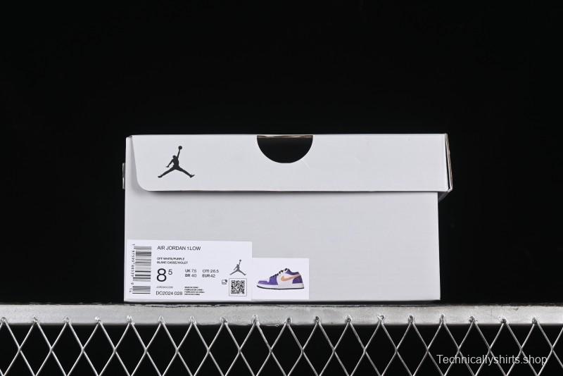Nike Air Jordan 1 Low AJ1 Retro Basketball Shoes Lakers Purple Gold Kobe Tribute - DC2024-028