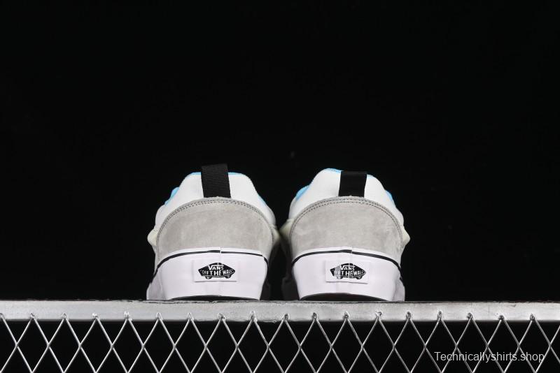 Vans Knu Skool Low-Top Retro Casual Vulcanized Slip-On Shoes in Grey Blue - VN000D6CCCZ