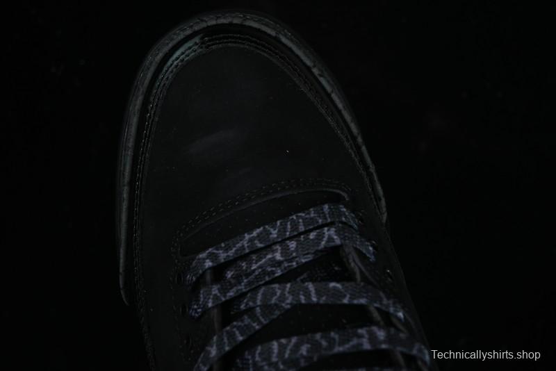 Nike Air Jordan 3 Retro Basketball Shoes in Midnight Black - CT8532-001