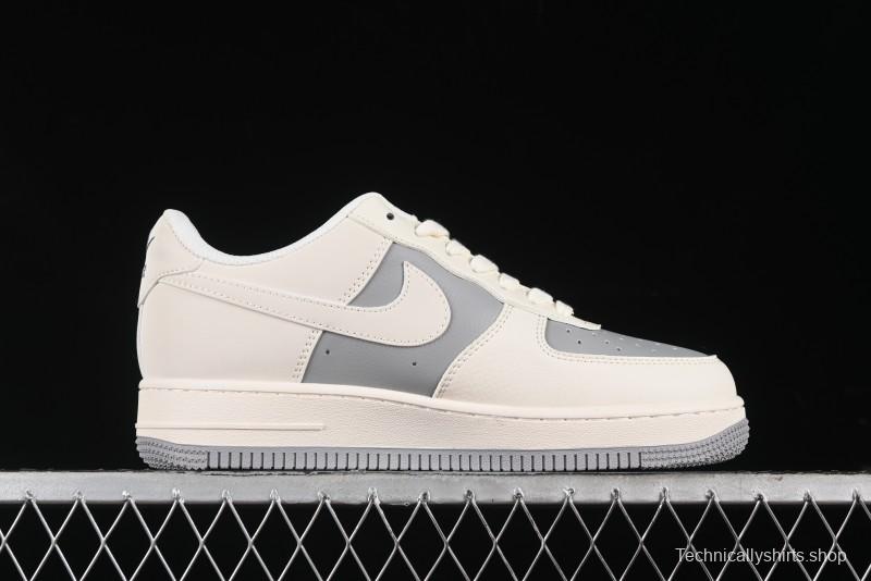 Nike Air Force 1 '07 Low Burberry Collaboration - Beige Grey Low-Top Casual Sneakers - BB8588-225