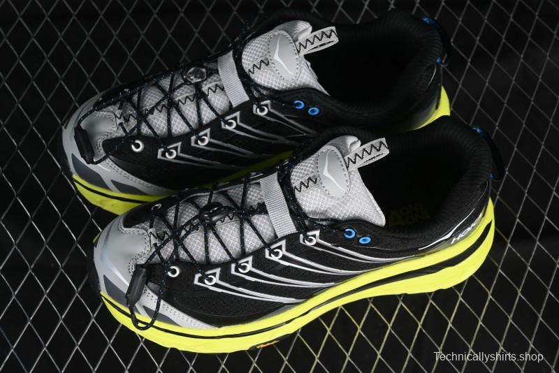 Hoka Mafate Three 2 Ultra-Lightweight Cushioned Trail Running Shoes with Vibram Outsole - 1141572 BHK