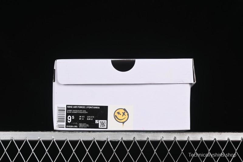 Nike Air Force 1 Fontanka Custom Graffiti Low-Top Casual Sneakers with Deconstructed Dual Laces - DV6984-001