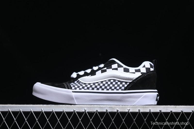 Vans Knu Skool Checkerboard Low Top Retro Casual Vulcanized Sneakers - VN0009QCIVG