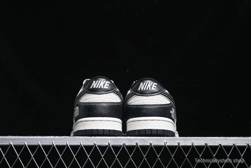 Nike SB Dunk Low The North Face Series - High Gloss Black Swoosh Anniversary Custom Low-Top Casual Skate Shoes - DJ2024-047