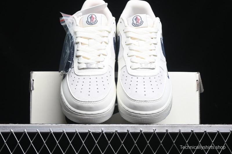 Nike Air Force 1 '07 Low Moncler Collaboration - Light Blue & Pigment Dyed Two-Tone Low-Top Casual Sneakers - CH6336-512