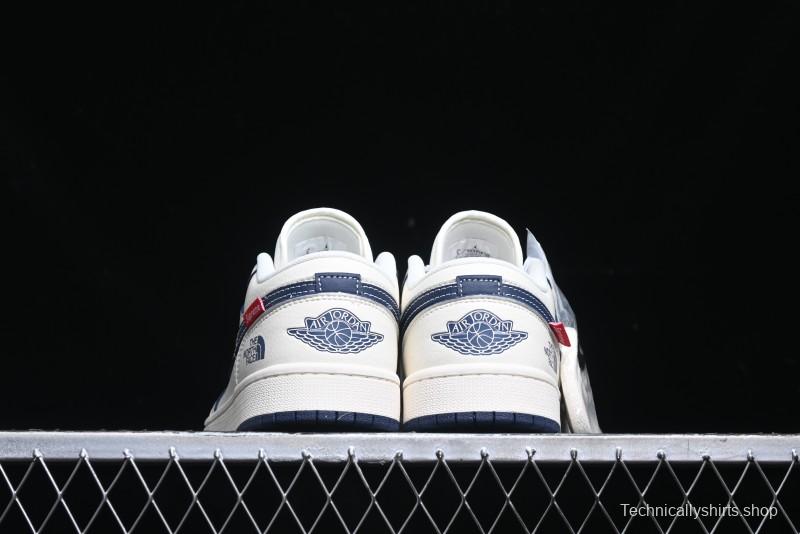 Nike Air Jordan 1 Low Supreme x The North Face Retro Basketball Shoes - XX3318-188
