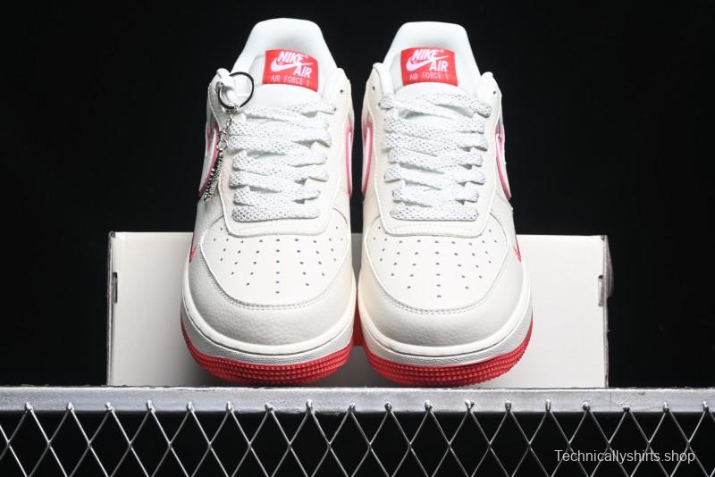 Nike Air Force 1 '07 Low Supreme Casual Sneakers in White/Red - DF0188-011
