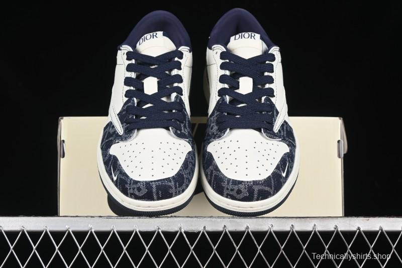 Nike Travis Scott x Fragment Design x Air Jordan 1 Low OG SP AJ1 Retro Sneakers - CH6336-017