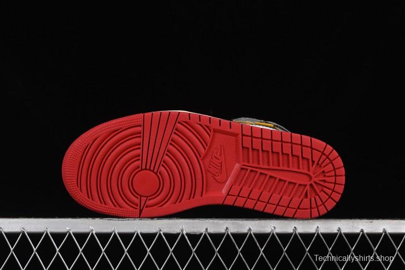Nike Union x Air Jordan 1 Retro High Basketball Shoes with Chicago-Inspired Colorway - HV8563-600