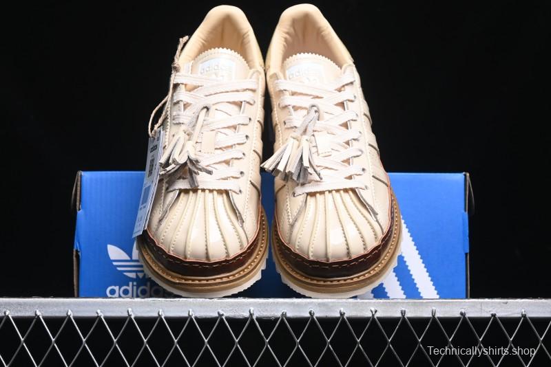 Adidas Clot x Superstar JQ6117 Shell Toe Sneakers with Preppy Style and Perforated Design - JQ6117