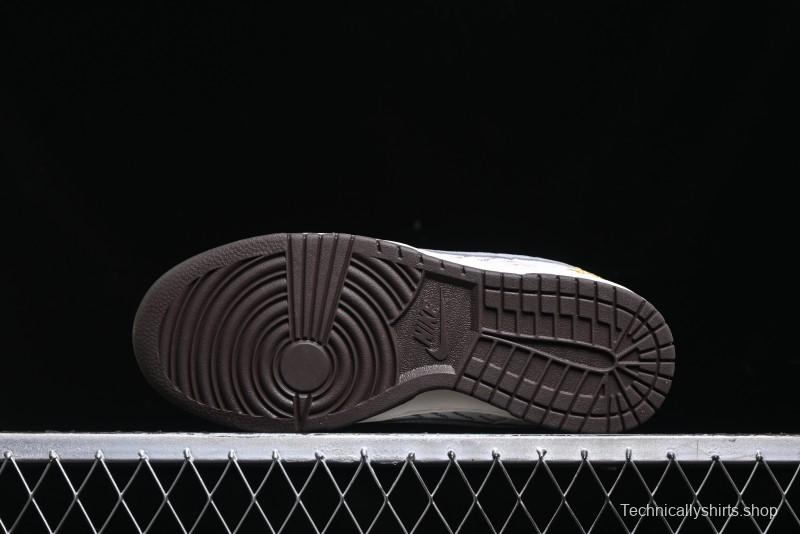 Nike SB Dunk Low Stussy Collaboration - Beige Grey Gold Embroidery Anniversary High-End Custom Low-Top Casual Skate Shoes - XS1086-001