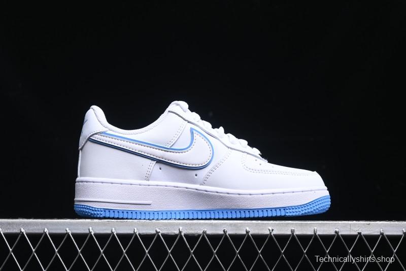 Nike Air Force 1 '07 Low Top-Grain Leather Casual Sneakers with Full-Length Air Cushion - DV0788-101