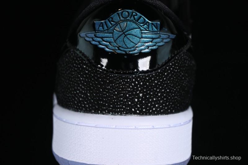 Nike Air Jordan 1 Low Golf AJ1 Golf Shoes with Laser Leather Black Double Hook - FZ4159-100