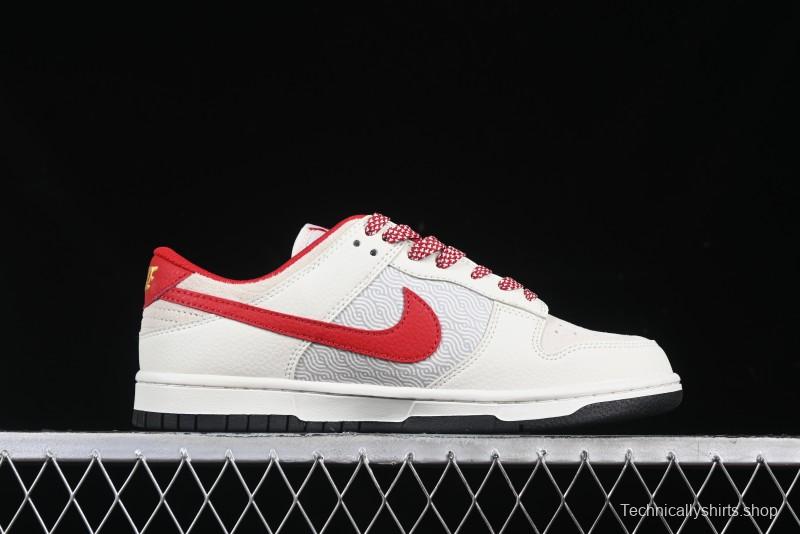 Nike SB Dunk Low Year of the Snake Limited Edition Auspicious Clouds Red Hook Anniversary Custom Low-Top Casual Skate Shoes - DJ2024-094