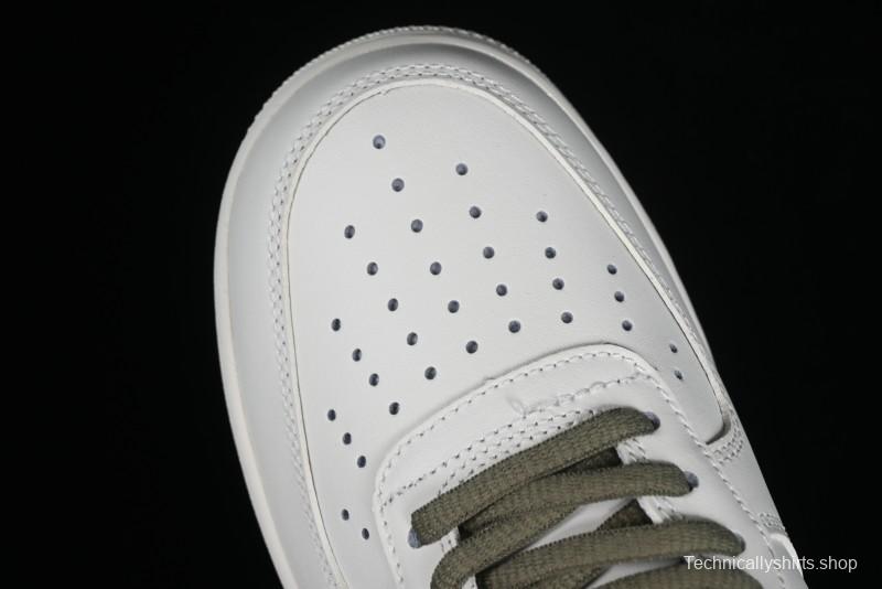 Nike Air Force 1 '07 Low Casual Sneakers in White Green Colorway - CQ5059-110