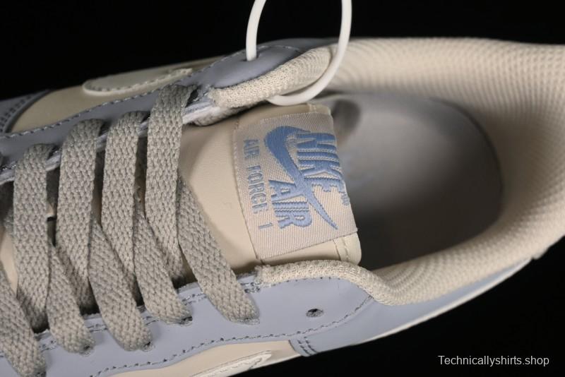 Nike Air Force 1 '07 Low Casual Sneakers in Ancient Blue with Full-Length Honeycomb Air Cushion - DB3301-199