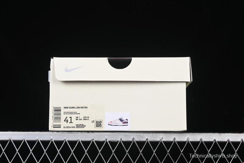 Nike SB Dunk Low Supreme Collaboration - Two-Tone White Swoosh Anniversary Customized Low-Top Casual Skate Shoes - DJ2024-045