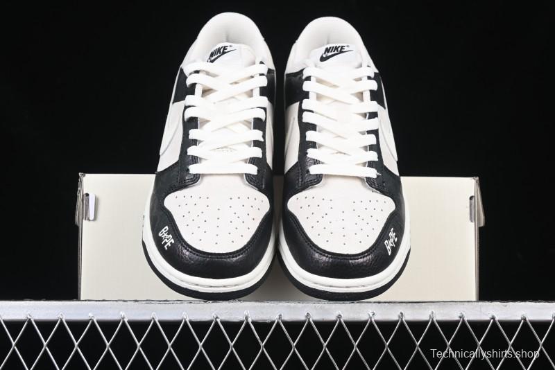Nike SB Dunk Low BAPE Collaboration Splatter Pig Eight White Hook Anniversary High-End Custom Low-Top Casual Sneakers - DJ2024-053