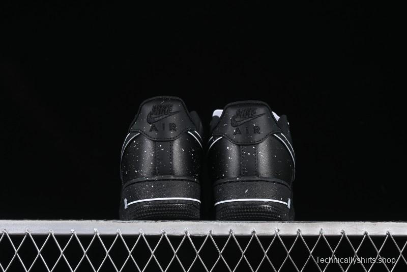 Nike Air Force 1 '07 Low 2D Anime Theme Black White Splatter Casual Sneakers - CK0316-059