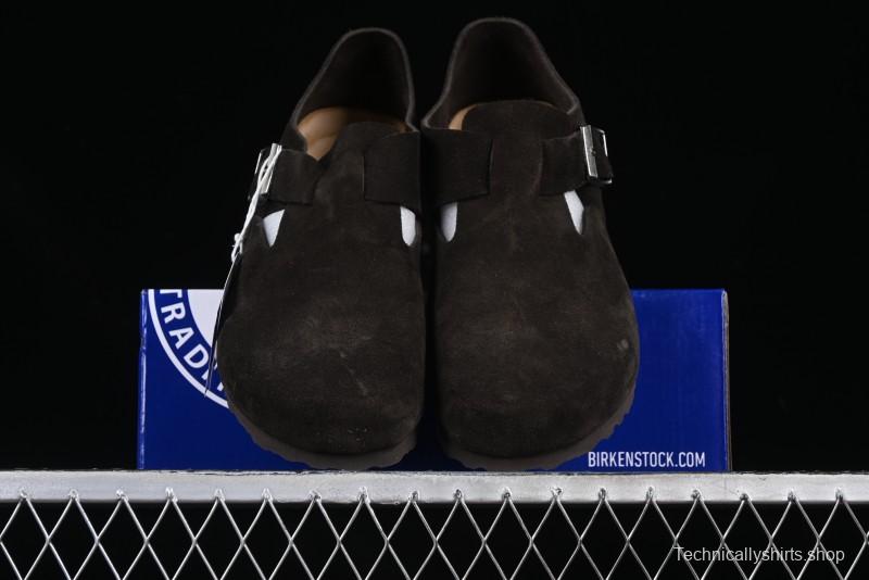Birkenstock London BS Unisex Slip-On Casual Shoes with Soft Suede Leather and Lambswool Insole - BS