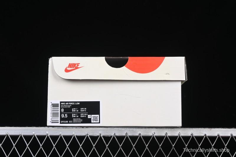 Nike Air Force 1 '07 Low Dior Collaboration - Grey Pattern Low-Top Casual Sneakers - DF0188-021