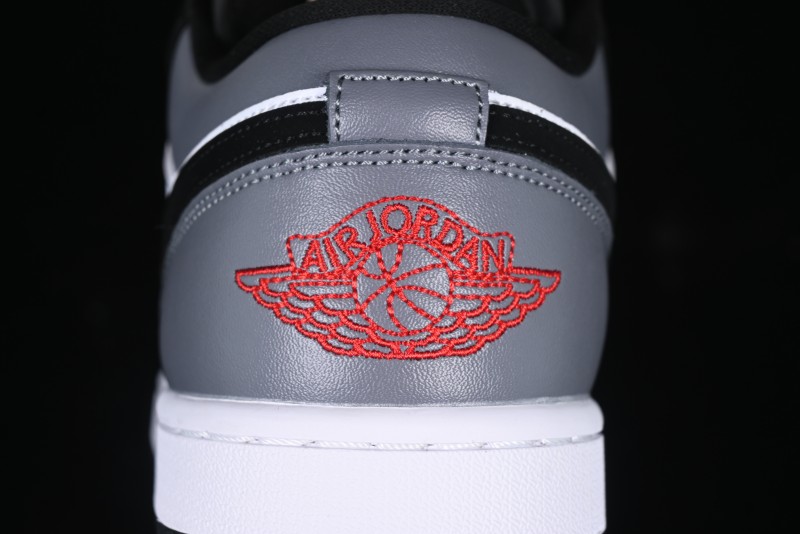 Nike Air Jordan 1 Low AJ1 Grey White Black Swoosh Casual Sneakers - HF3148-106