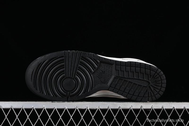 Nike SB Dunk Low Collaboration Three Swooshes Beige Black Color Low Top Casual Skateboarding Shoes - NK5639-321