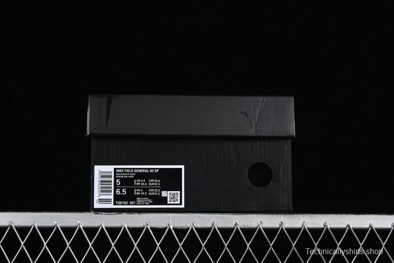 Nike Field General 82 Casual Sneakers with Classic Black and White Colorway - FQ8762-001