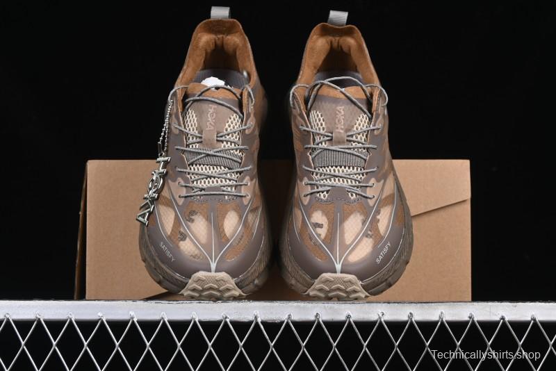 HOKA ONE ONE Satisfy Running Mafate Trail Low-Cut Cushioned Outdoor Hiking Shoes - 1157050 RBBR