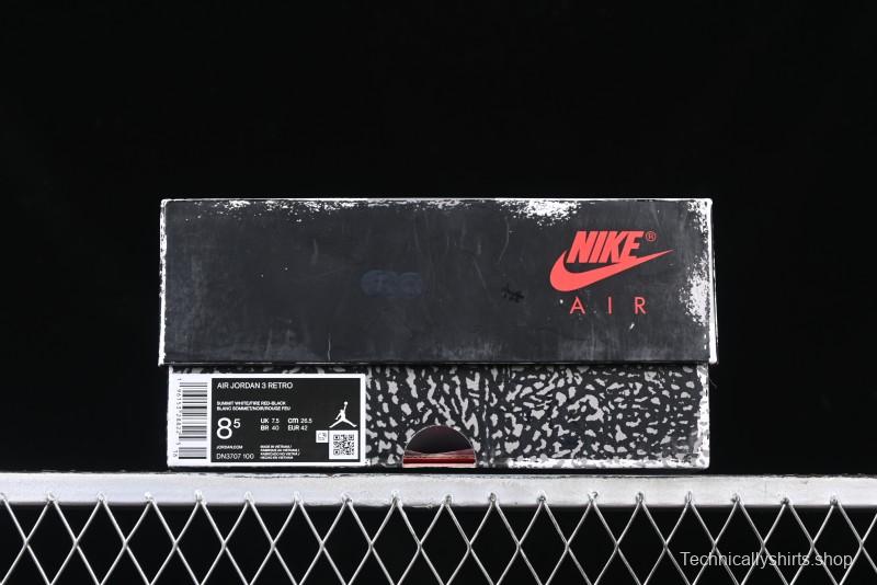 Nike Air Jordan 3 Retro White Cement Reimagined Basketball Shoes - DN3707-100