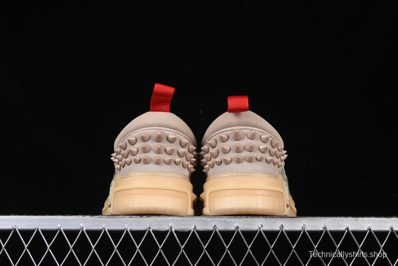 Christian Louboutin Funnyto Flat Comfortable Fashion Low Top Sneakers in Taupe - X.D4