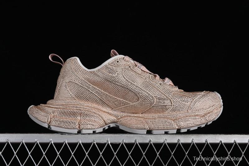 Balenciaga Phantom Sneaker Champagne Gold Full Diamond Trend Running Shoes - W3XL59645