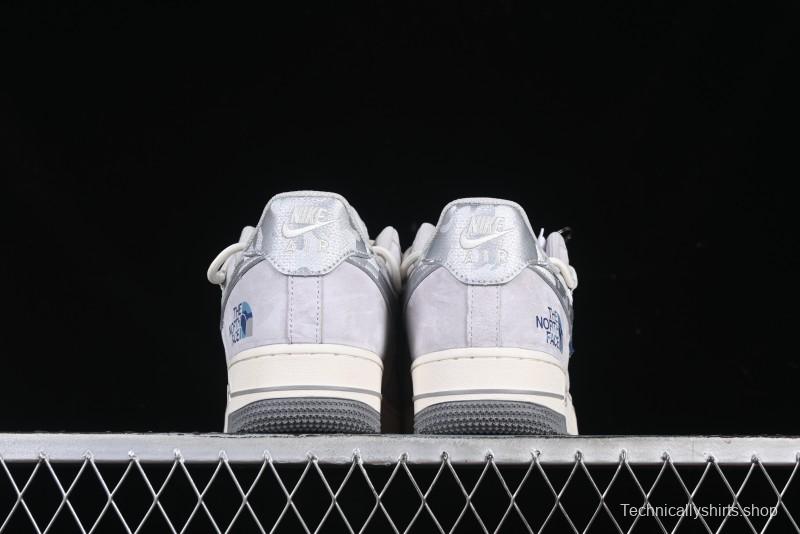 Nike Air Force 1 '07 Low The North Face Collaboration Silver Swoosh Drawstring Casual Sneakers - DM6688-016