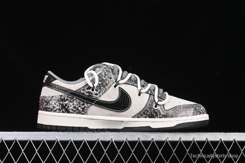 Nike SB Dunk Low Year of the Snake Series Strap Black Swoosh Custom High-End Low-Top Casual Skate Shoes - YX5066-273