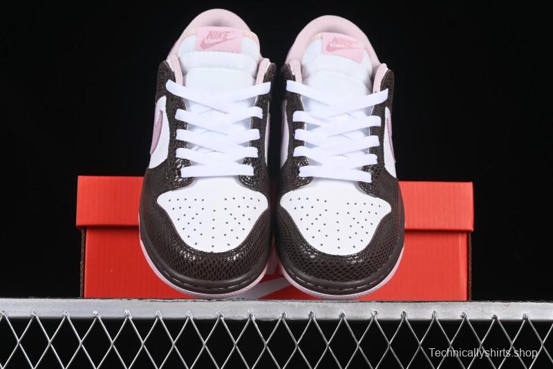 Nike Dunk Low Retro Sneakers in Grey Purple Snakeskin Leather - HV6932-299