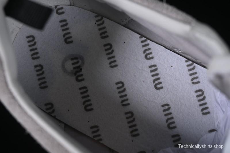 Miu Miu Suede Round Toe Lace-Up Low Top Women's Casual Shoes - 99D4