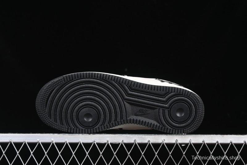 Nike Air Force 1 '07 Low Dior Collaboration Black Pattern Low-Top Casual Sneakers - DF0188-028