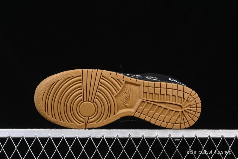 Nike SB Dunk Low APE Collaboration - Camouflage Black Swoosh Anniversary Custom Low-Top Casual Sneakers - KK1333-017