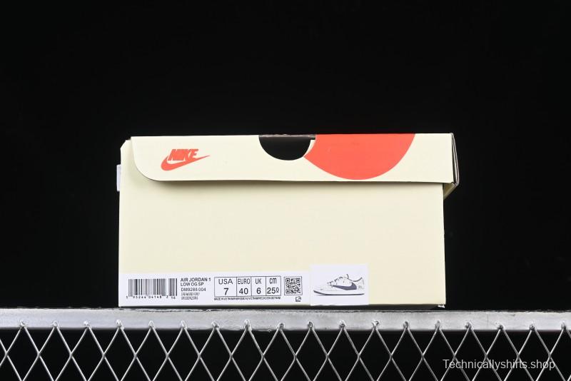 Nike Travis Scott x Fragment Design x Air Jordan 1 Low OG SP AJ1 Stussy Collaboration - DM9288-004