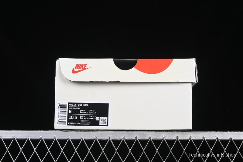 Nike Air Force 1 '07 Low Stussy Collaboration Explosive Blue Low-Top Casual Sneakers - KK1988-040