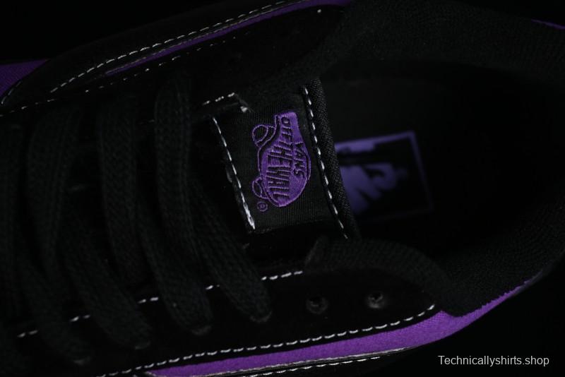 Vans Classics Knu Skool Black Purple Slip-On Shoes - VN0009QCSWE