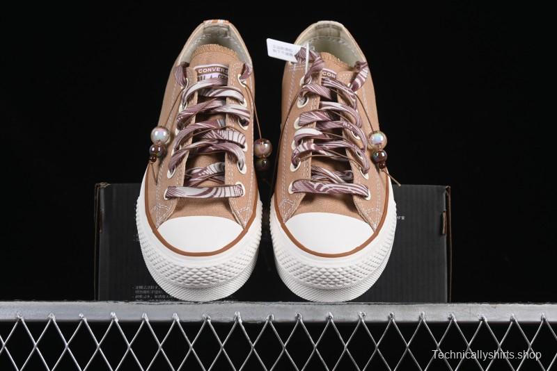 Converse All Star Platform Sneakers in Coffee Bean Milk Tea Color with OrthoLite Insole and Thick Sole for Height Boost - A11619C